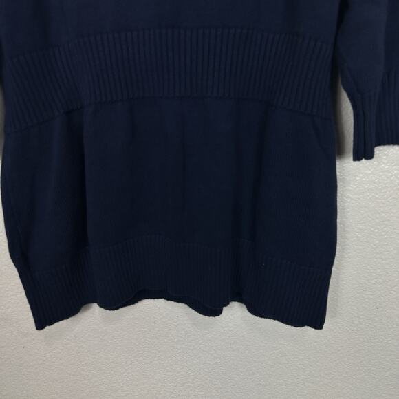 Torrid Outlander Sweater Women 2X Blue Lattice Front Quarter Sleeve Tunic - Picture 8 of 13